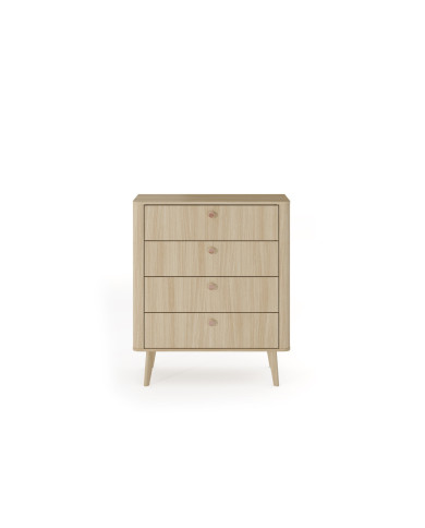 Commode 4 tiroirs chêne barista 88 cm ELIA