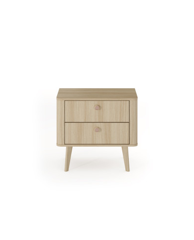 2 x Tables de chevets avec 2 tiroirs 63 cm Elia