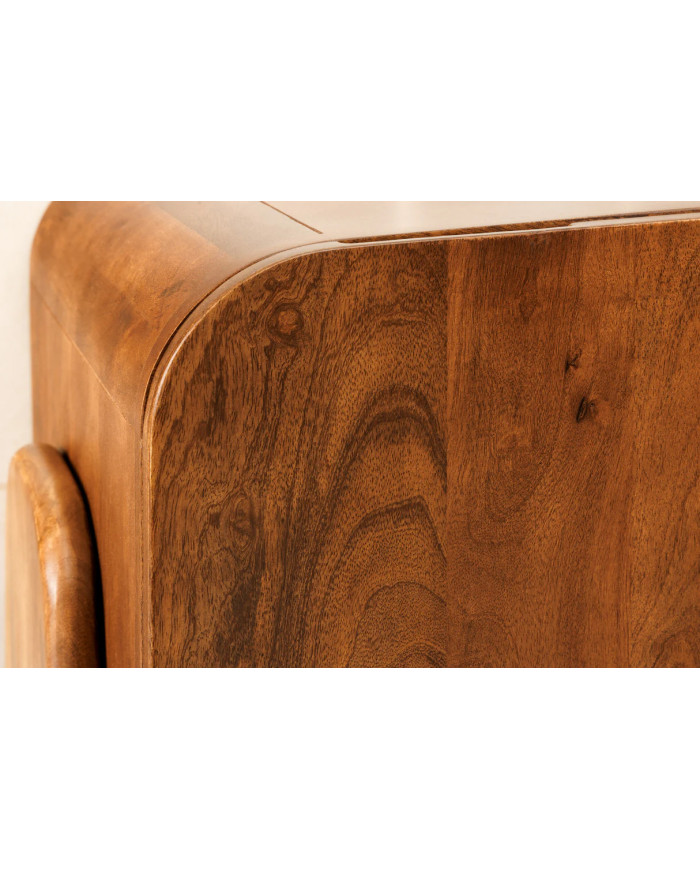 Meuble TV BRESIL 160 cm – Bois de manguier massif verni - Élégance naturelle & authenticité artisanale