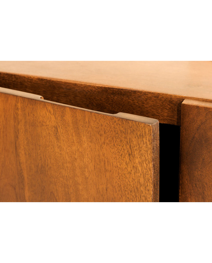 Meuble TV BRESIL 160 cm – Bois de manguier massif verni - Élégance naturelle & authenticité artisanale