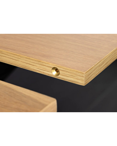 Table 12-14 couverts extensible TINA – aspect chêne naturel & métal noir  Jusqu’à 320 cm de longueur –
