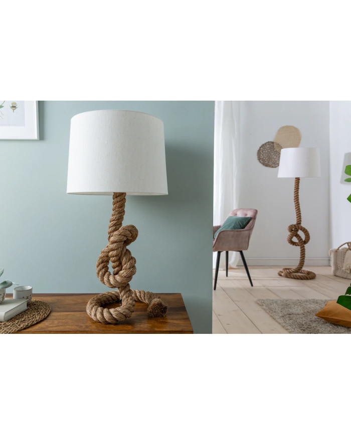 Lampe style nautique avec corde nouée 80 cm Ropera