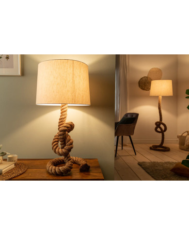 Lampe style nautique avec corde nouée 80 cm Ropera