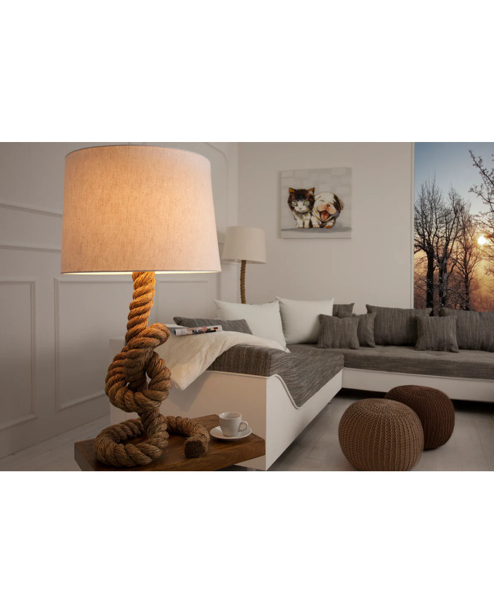 Lampe style nautique avec corde nouée 80 cm Ropera