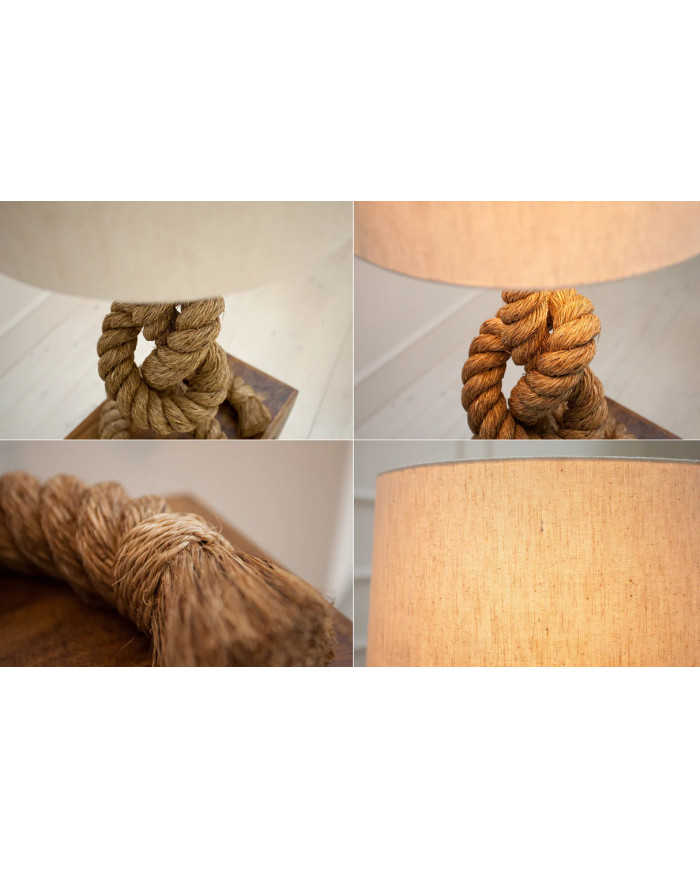 Lampe style nautique avec corde nouée 80 cm Ropera