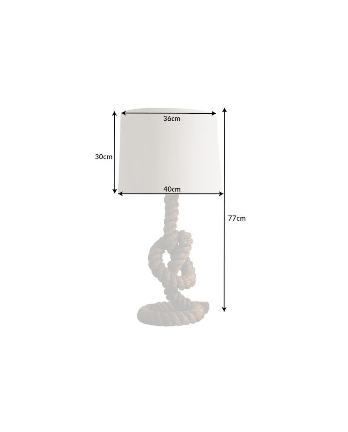 Lampe style nautique avec corde nouée 80 cm Ropera