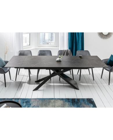 Table en céramique aspect graphite extensible à rallonge 180-220-260 cm Euphoria