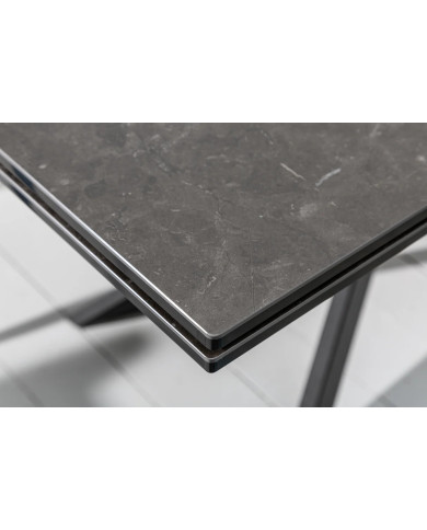 Table en céramique aspect graphite extensible à rallonge 180-220-260 cm Euphoria