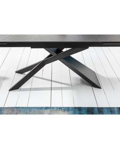 Table en céramique aspect graphite extensible à rallonge 180-220-260 cm Euphoria
