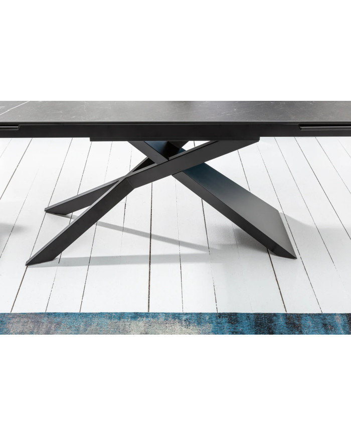 Table en céramique aspect graphite extensible à rallonge 180-220-260 cm Euphoria