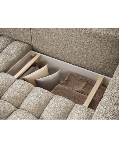 Canapé d'angle convertible coffre 250x156x92 cm Bonetto :Élégance, confort et praticité réunis dans un design contemporain.