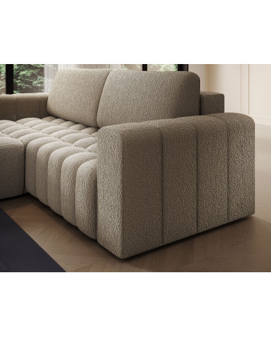 Canapé d'angle convertible coffre 250x156x92 cm Bonetto :Élégance, confort et praticité réunis dans un design contemporain.
