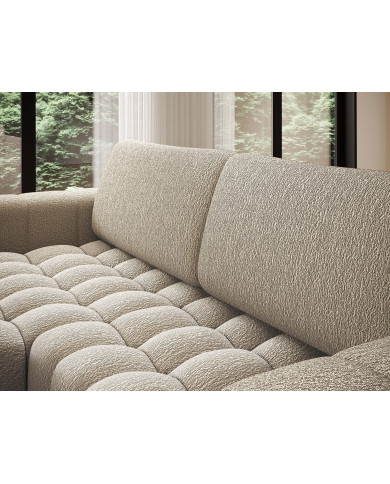 Canapé d'angle convertible coffre 250x156x92 cm Bonetto :Élégance, confort et praticité réunis dans un design contemporain.