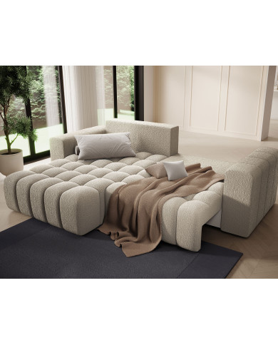 Canapé d'angle convertible coffre 250x156x92 cm Bonetto :Élégance, confort et praticité réunis dans un design contemporain.