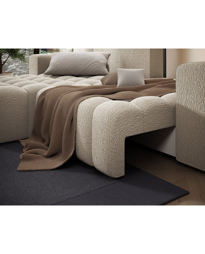 Canapé d'angle convertible coffre 250x156x92 cm Bonetto :Élégance, confort et praticité réunis dans un design contemporain.