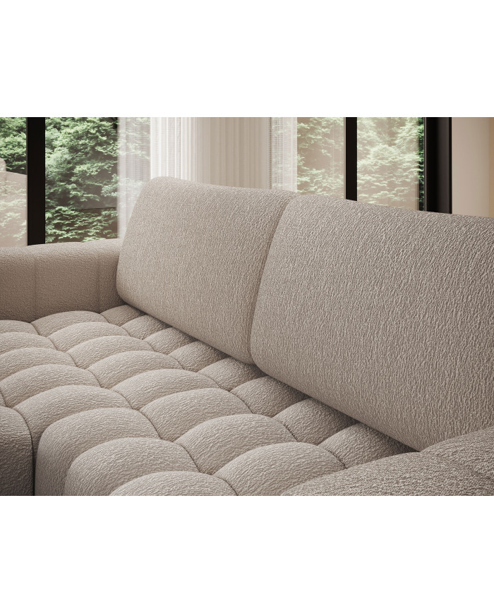 Canapé d'angle convertible coffre 250x156x92 cm Bonetto :Élégance, confort et praticité réunis dans un design contemporain.
