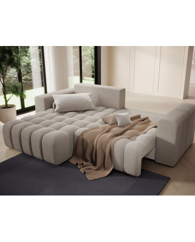 Canapé d'angle convertible coffre 250x156x92 cm Bonetto :Élégance, confort et praticité réunis dans un design contemporain.