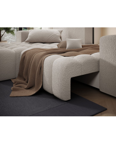 Canapé d'angle convertible coffre 250x156x92 cm Bonetto :Élégance, confort et praticité réunis dans un design contemporain.