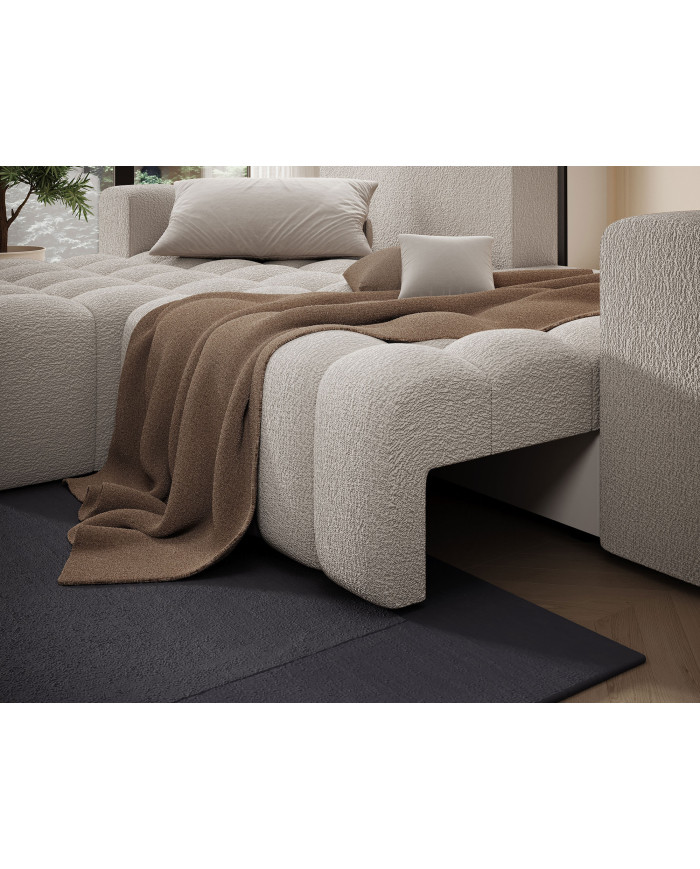 Canapé d'angle convertible coffre 250x156x92 cm Bonetto :Élégance, confort et praticité réunis dans un design contemporain.