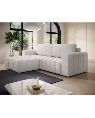 Canapé d'angle convertible coffre 250x156x92 cm Bonetto :Élégance, confort et praticité réunis dans un design contemporain.
