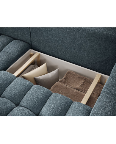 Canapé d'angle convertible coffre 250x156x92 cm Bonetto :Élégance, confort et praticité réunis dans un design contemporain.