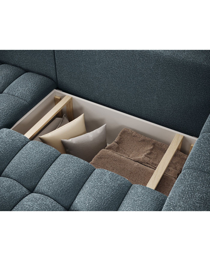 Canapé d'angle convertible coffre 250x156x92 cm Bonetto :Élégance, confort et praticité réunis dans un design contemporain.