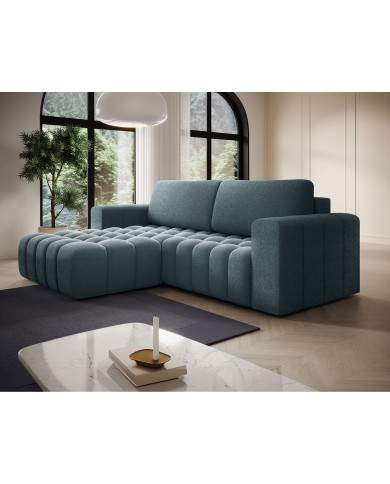 Canapé d'angle convertible coffre 250x156x92 cm Bonetto :Élégance, confort et praticité réunis dans un design contemporain.
