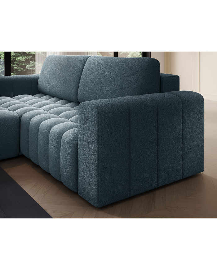 Canapé d'angle convertible coffre 250x156x92 cm Bonetto :Élégance, confort et praticité réunis dans un design contemporain.