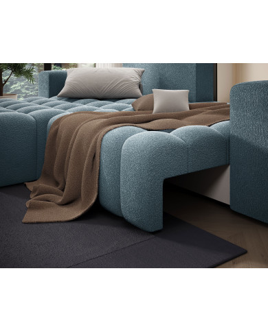 Canapé d'angle convertible coffre 250x156x92 cm Bonetto :Élégance, confort et praticité réunis dans un design contemporain.