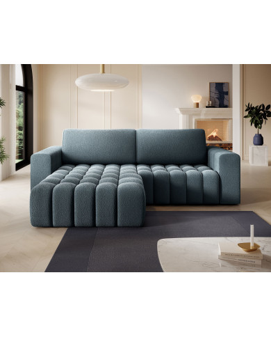 Canapé d'angle convertible coffre 250x156x92 cm Bonetto :Élégance, confort et praticité réunis dans un design contemporain.
