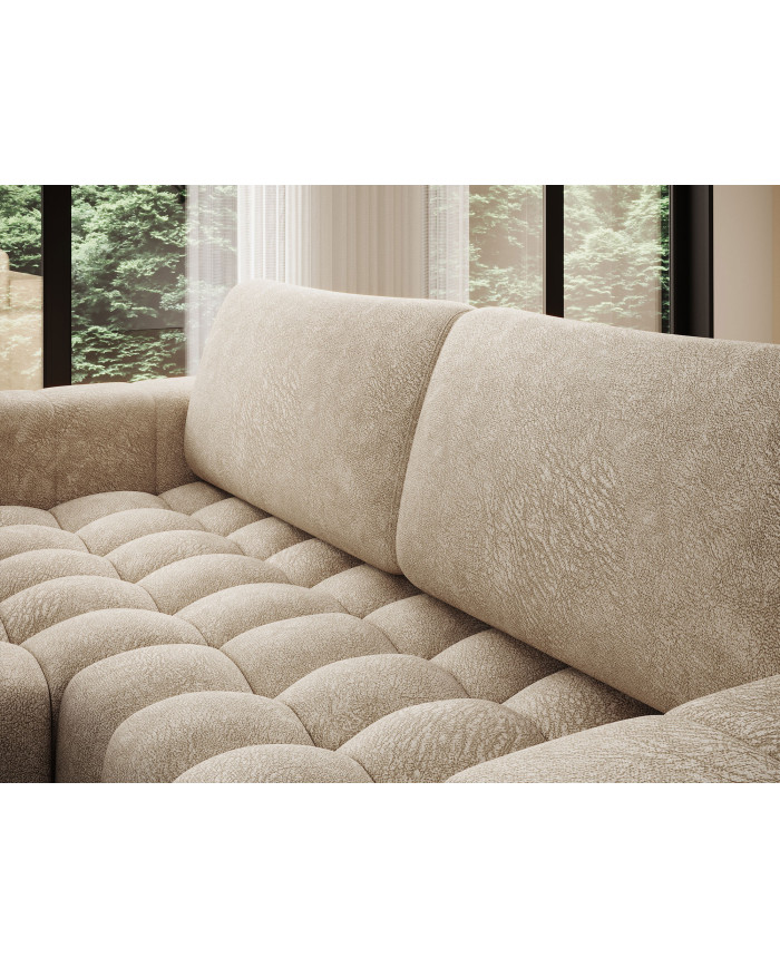 Canapé d'angle convertible coffre 250x156x92 cm Bonetto :Élégance, confort et praticité réunis dans un design contemporain.
