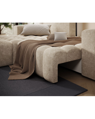 Canapé d'angle convertible coffre 250x156x92 cm Bonetto :Élégance, confort et praticité réunis dans un design contemporain.