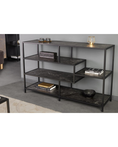 BLACK FRIDAY — ÉTAGÈRE NOVA LINE 115×80 cm EFFET MARBRE ANTHRACITE