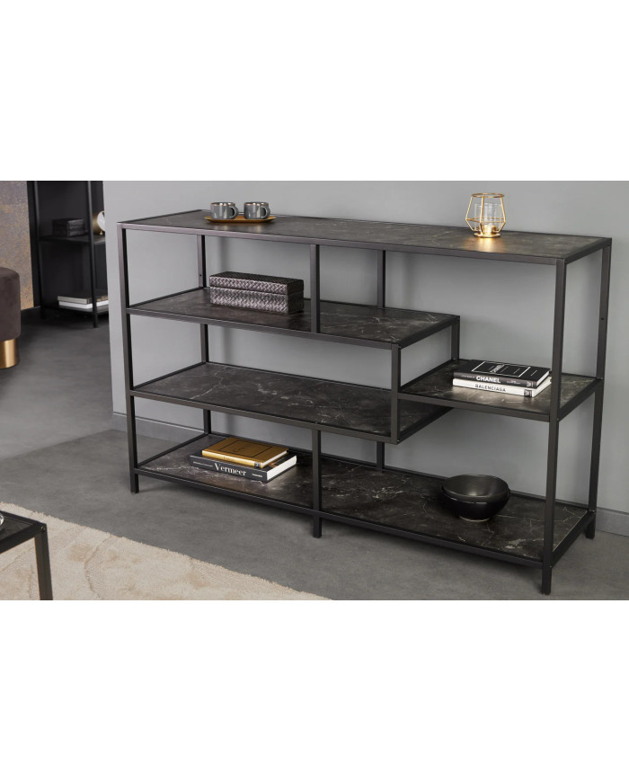 BLACK FRIDAY — ÉTAGÈRE NOVA LINE 115×80 cm EFFET MARBRE ANTHRACITE