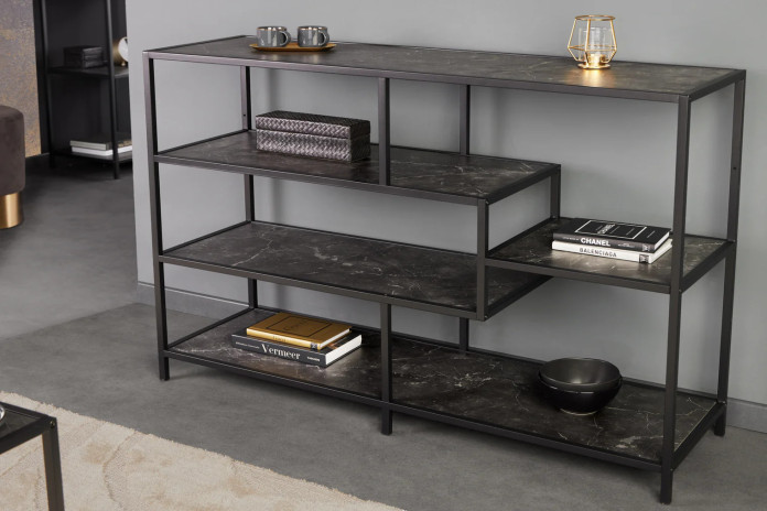 BLACK FRIDAY — ÉTAGÈRE NOVA LINE 115×80 cm EFFET MARBRE ANTHRACITE