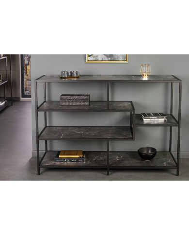 BLACK FRIDAY — ÉTAGÈRE NOVA LINE 115×80 cm EFFET MARBRE ANTHRACITE