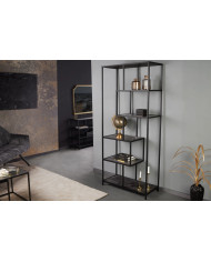 ÉTAGÈRE NOVA LINE 185 x 77 cm EFFET MARBRE ANTHRACITE