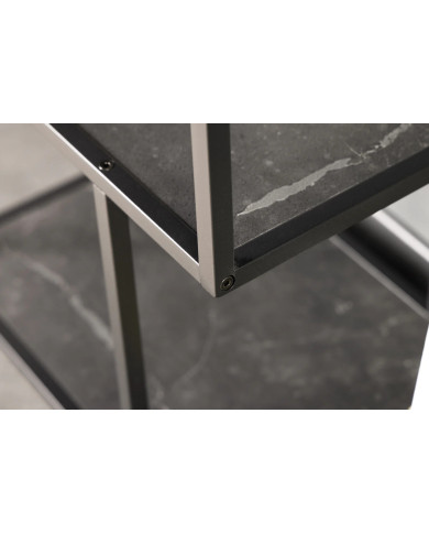 ÉTAGÈRE NOVA LINE 185 x 77 cm EFFET MARBRE ANTHRACITE