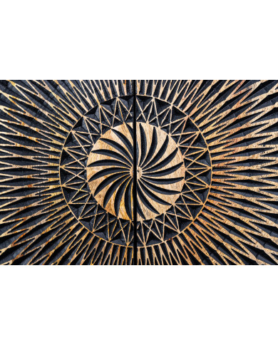 Buffet haut 120 cm en bois de manguier sculpté à la main IMPERIAL SHADOW