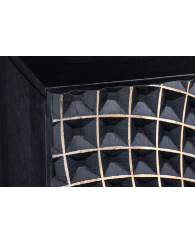 Buffet haut 120 cm en bois de manguier sculpté à la main IMPERIAL SHADOW