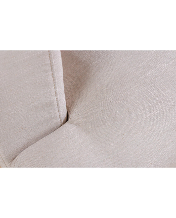 Canapé 3 places confort tissu beige lin 210 cm Celestia