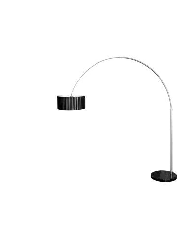 Lampadaire 230 cm Base en marbre massif et structure métal noir ARC MARBLE