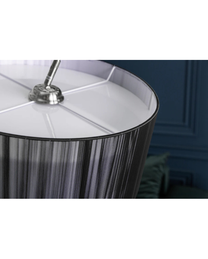 Lampadaire 230 cm Base en marbre massif et structure métal noir ARC MARBLE