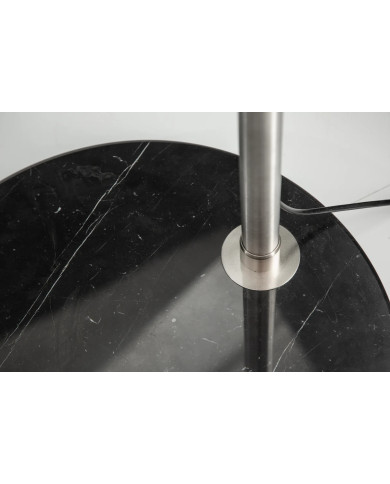 Lampadaire 230 cm Base en marbre massif et structure métal noir ARC MARBLE