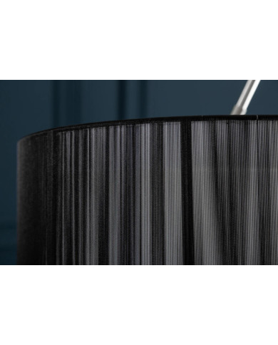 Lampadaire 230 cm Base en marbre massif et structure métal noir ARC MARBLE