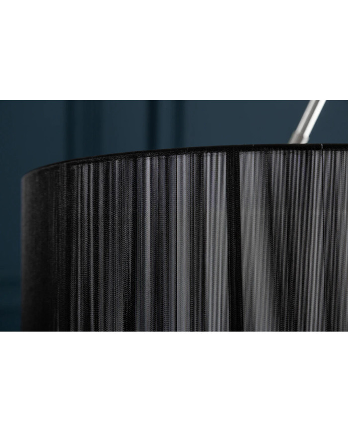 Lampadaire 230 cm Base en marbre massif et structure métal noir ARC MARBLE