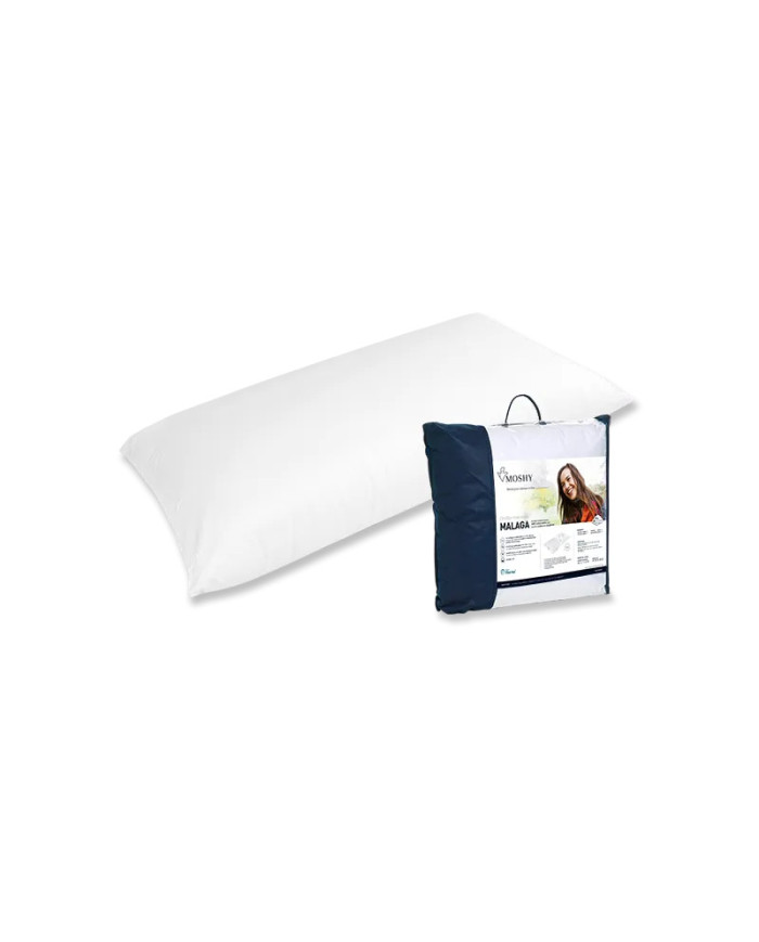 Oreillers double housse coton 100% et fibre vierge creuse Malaga