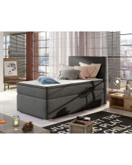 Lit Boxspring  90x200 cm avec matelas, sur-matelas & coffre intégré DreamUp