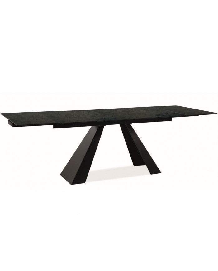 Table en verre fondu ultra design (160-240)x90 cm SALVADORE MELTED GLASS