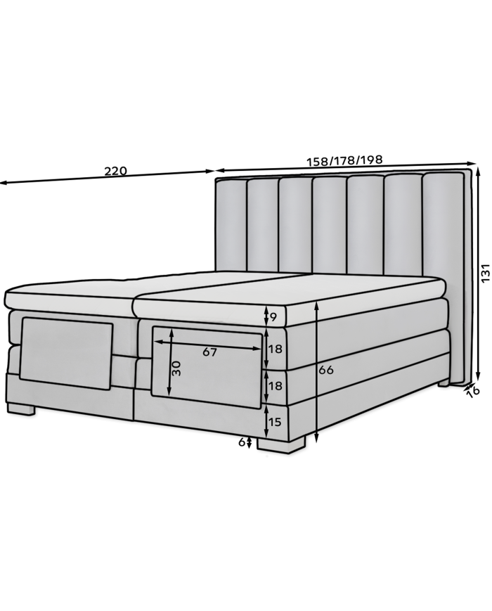 Lit Boxspring Électrique ZenMotion – 140×200 cm : Confort haut de gamme · Technologie motorisée · Fabrication de qualité